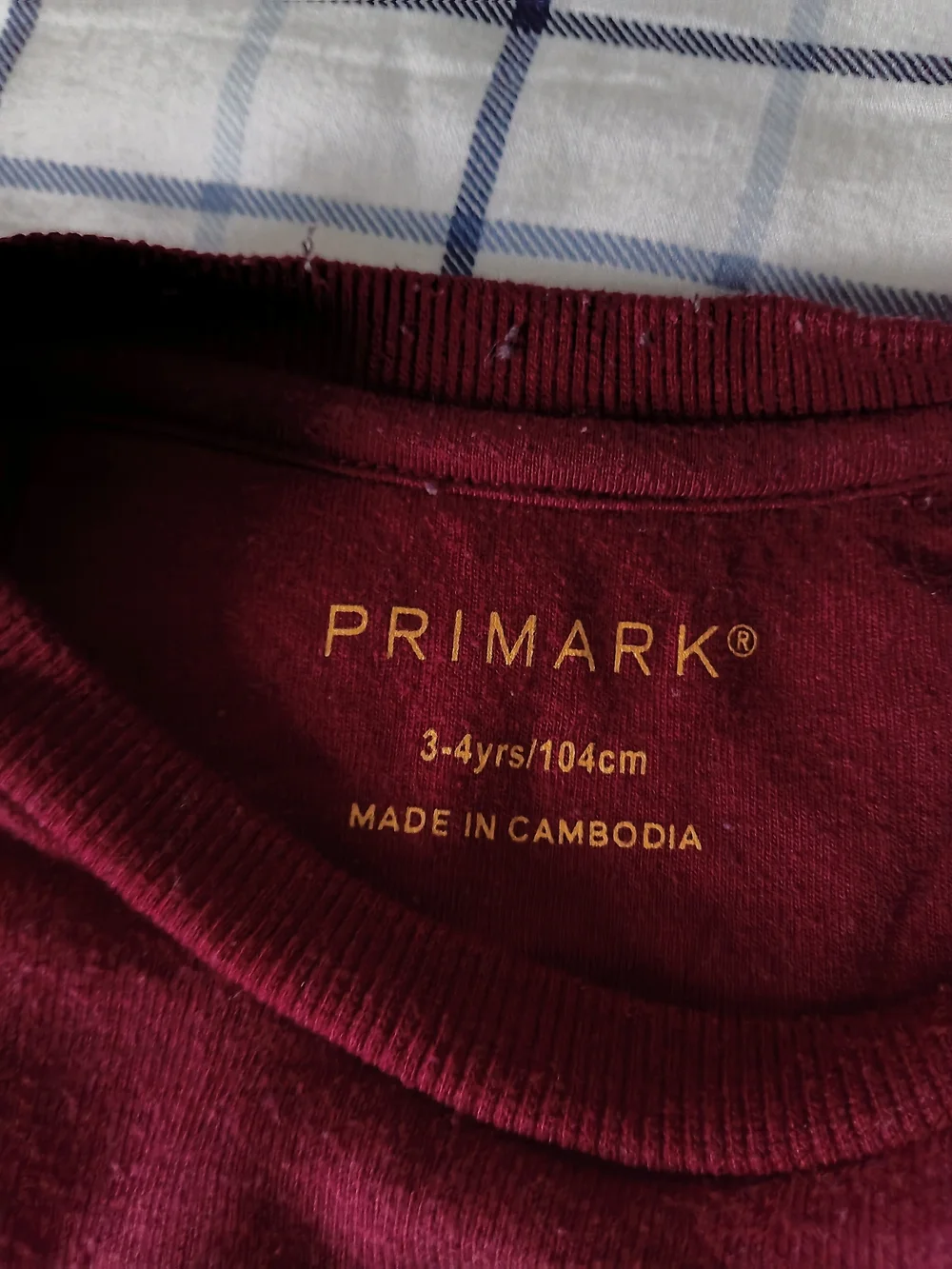 Primark Kids Burgundy 'New York City' Long Sleeve Sweatshirt Size 3/4 Years